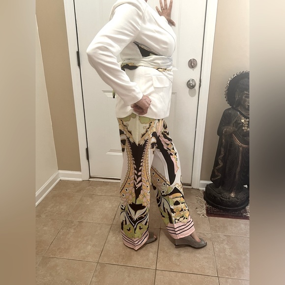 Lilly’s Kloset Floral Pant Blazer Set with Scarf Tie SMALL NWT - Picture 13 of 16